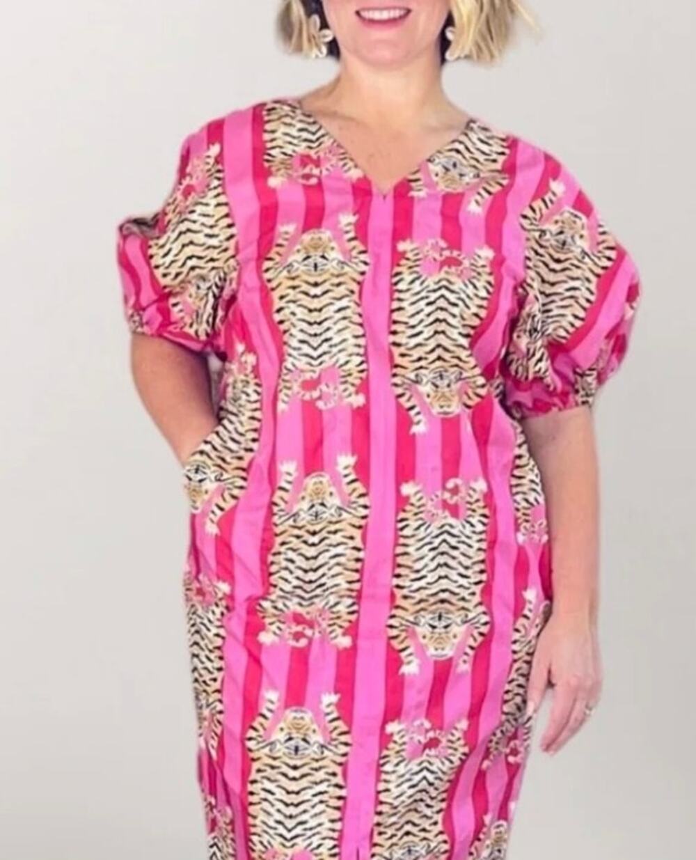 Oscilatey Caftan Midi Dress Women's Sz. XXL